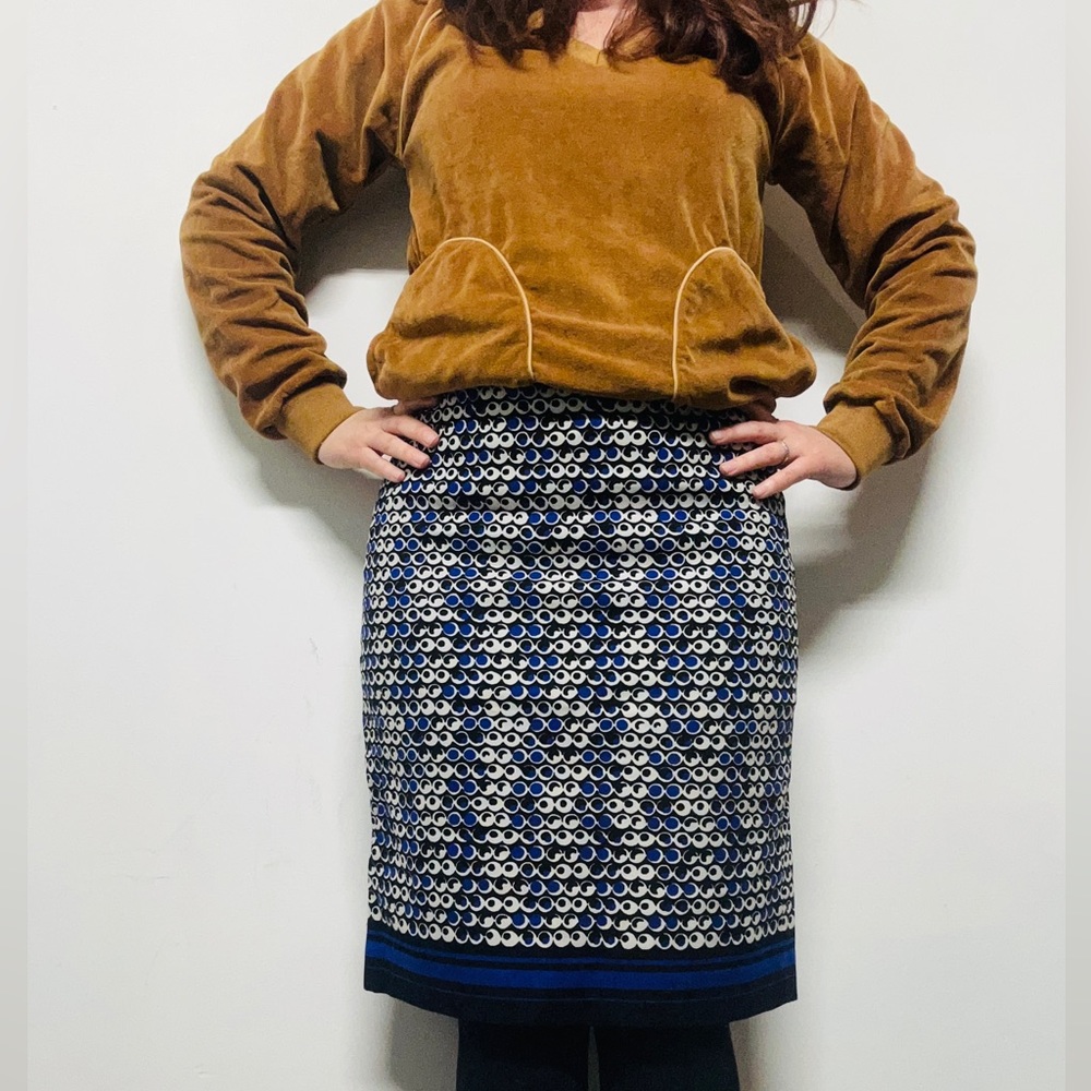 Ann Taylor Geometric Stretch Pencil Skirt